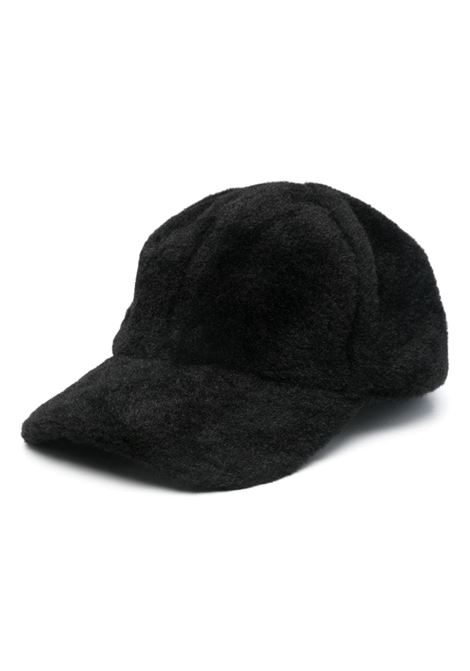 Black fur baseball cap Stand Studio - women